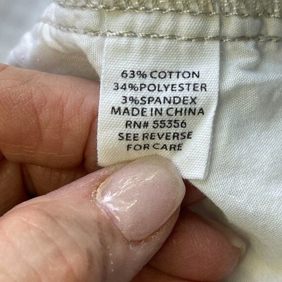 Artisan NY Tan and White Gingham Denim‎ Shorts - Size 14 - Picture 4 of 5